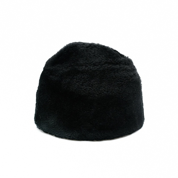STETSON Vintage Genuine Lambskin Fur Cossack Hat in Black Size L Made in Canada - Picture 1 of 11